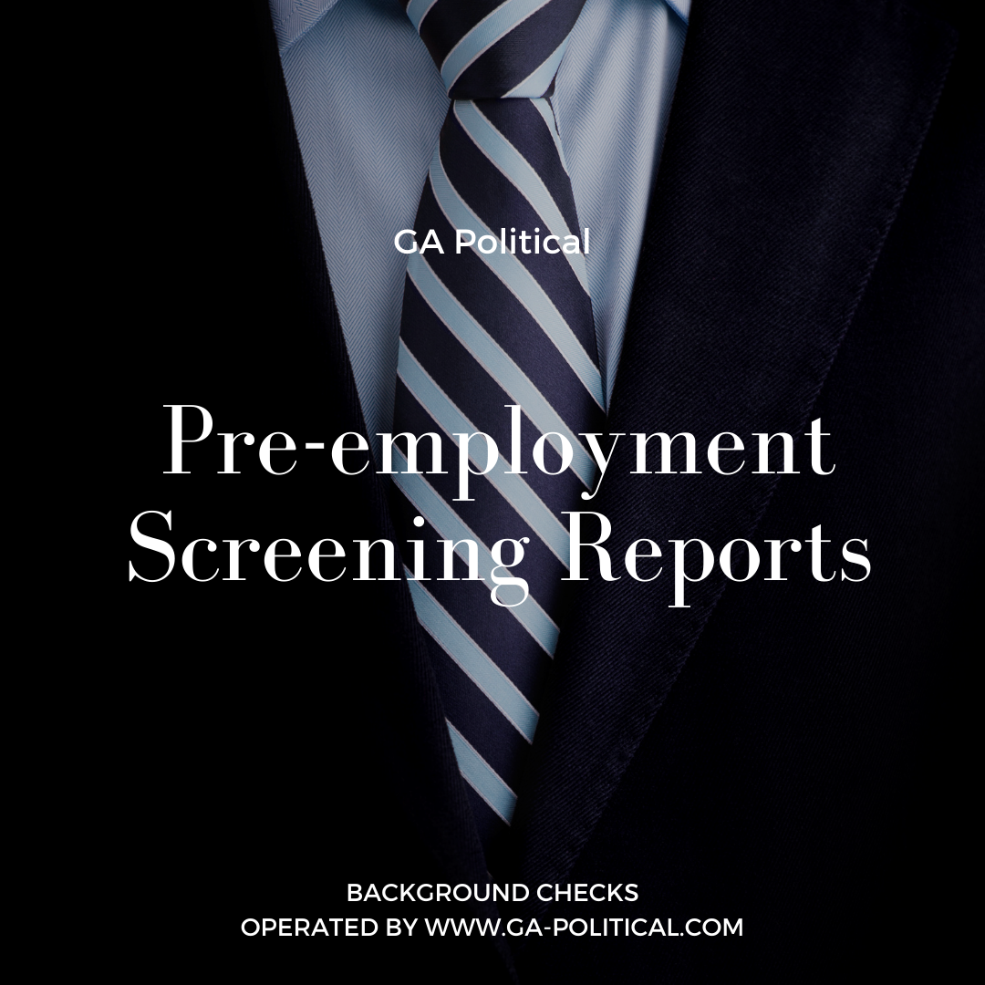 Pre-employment Screening Report Background Check for Critical and Risk Industries